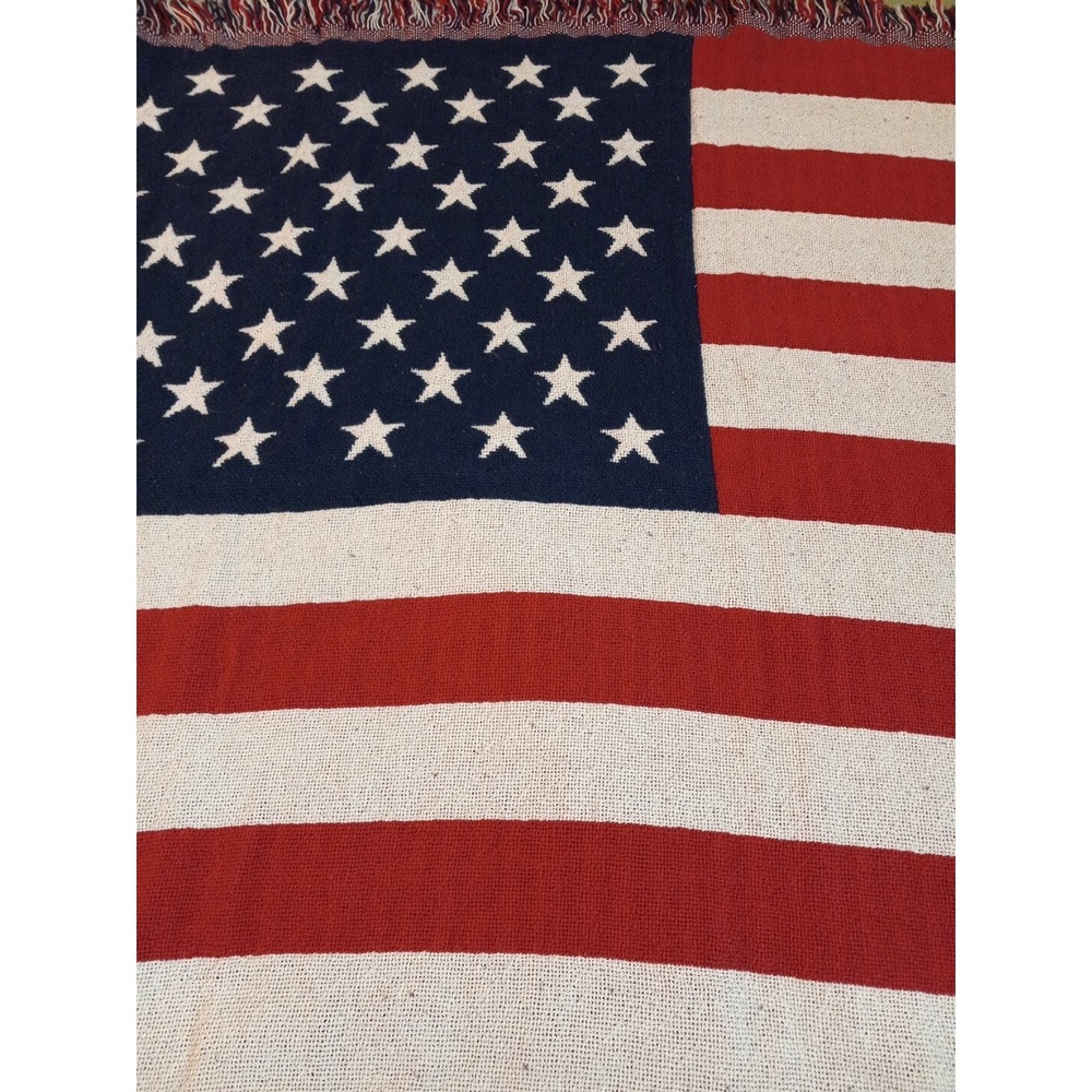 American Flag throw blanket 2 Sites .vintage. 46×38 .